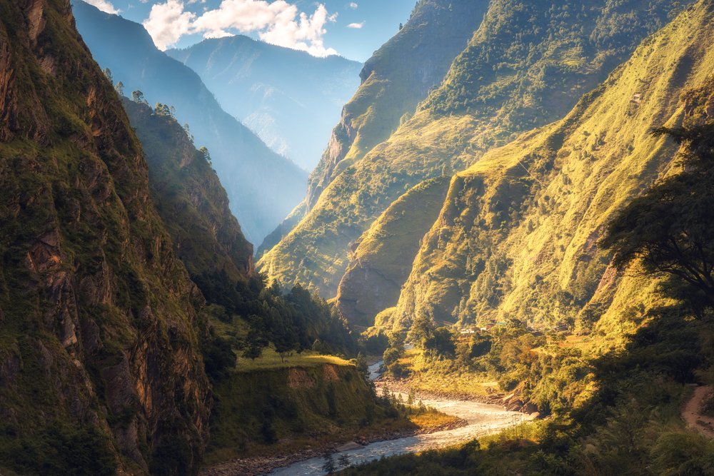 Nepal is a serene embrace of towering mountains and rich traditions.